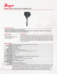 Thumbnail of document Data Sheet - Series PMT2 Particulate Transmitter